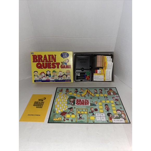 Brain Quest Board Game University Games Ages 6 to 12 Vintage 1993 Grade 1 to 6 - Picture 3 of 5